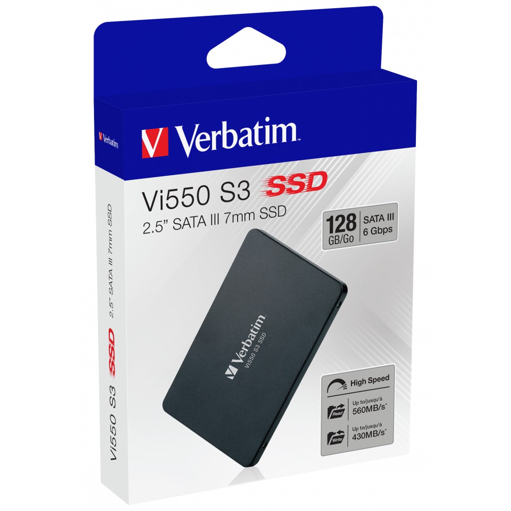 Ổ cứng SSD Verbatim Vi550 128GB 2.5'' SATA 3 - Hàng chính hãng (Ổ cứng SSD