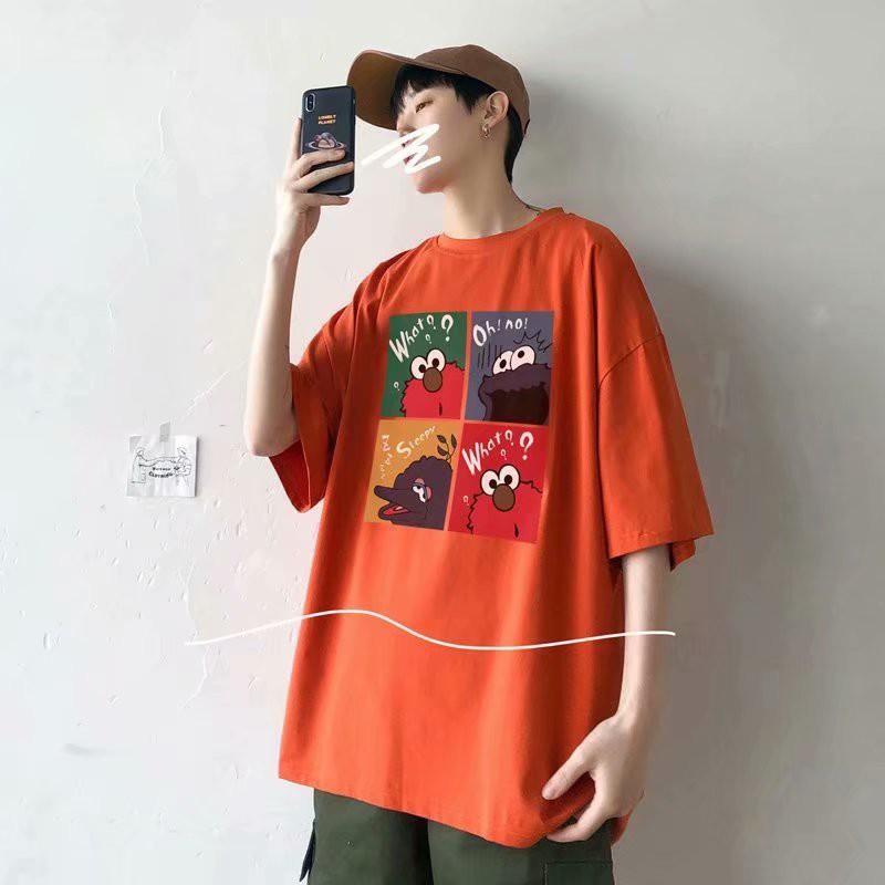 Áo Thun Tay Ngắn 5 Tấc Dáng Rộng In Họa Tiết Vui Nhọn Trẻ Trung Size M-5XL Cho Nam