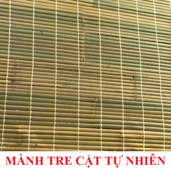 Mành tre nắng cật cạo vỏ bỏ lõi che mưa nắng ,rèm sáo treo cửa sổ ,hành lang lối đi sơn pu màu tự nhiên