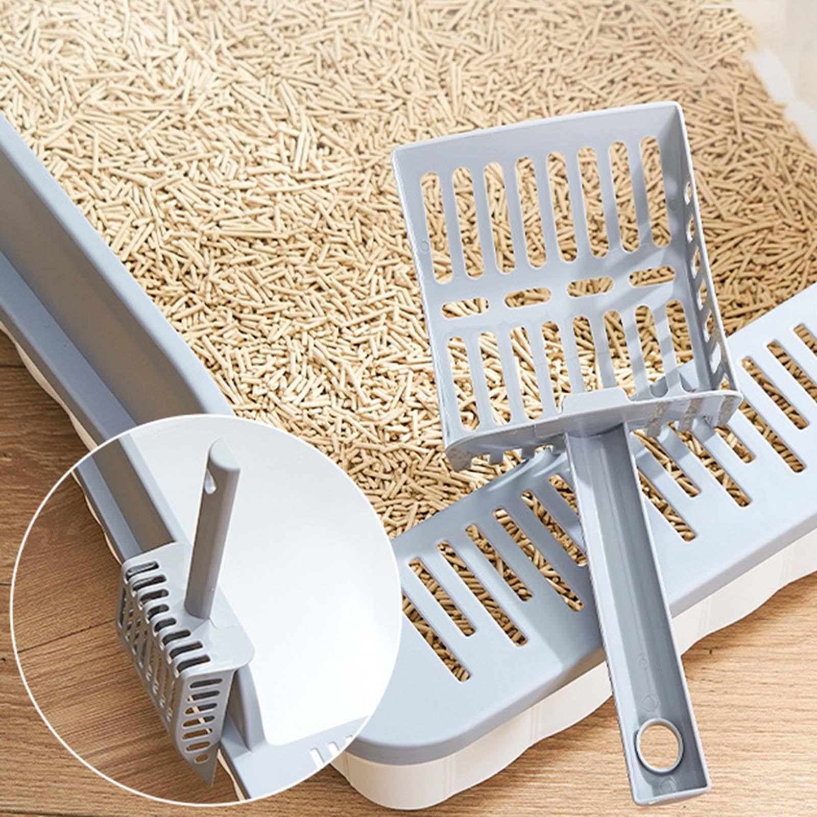 Semi Closed Cat Litter Box Durable Pet Litter Tray Cat Toilet Litter Pan