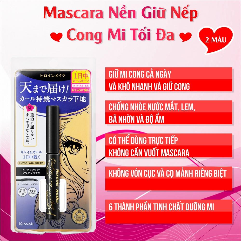 Mascara Lót Nền Giữ Nếp Cong Mi, Không Lem Trôi Kissme Heroine Curl Keep Mascara Base  ( 4.5g )
