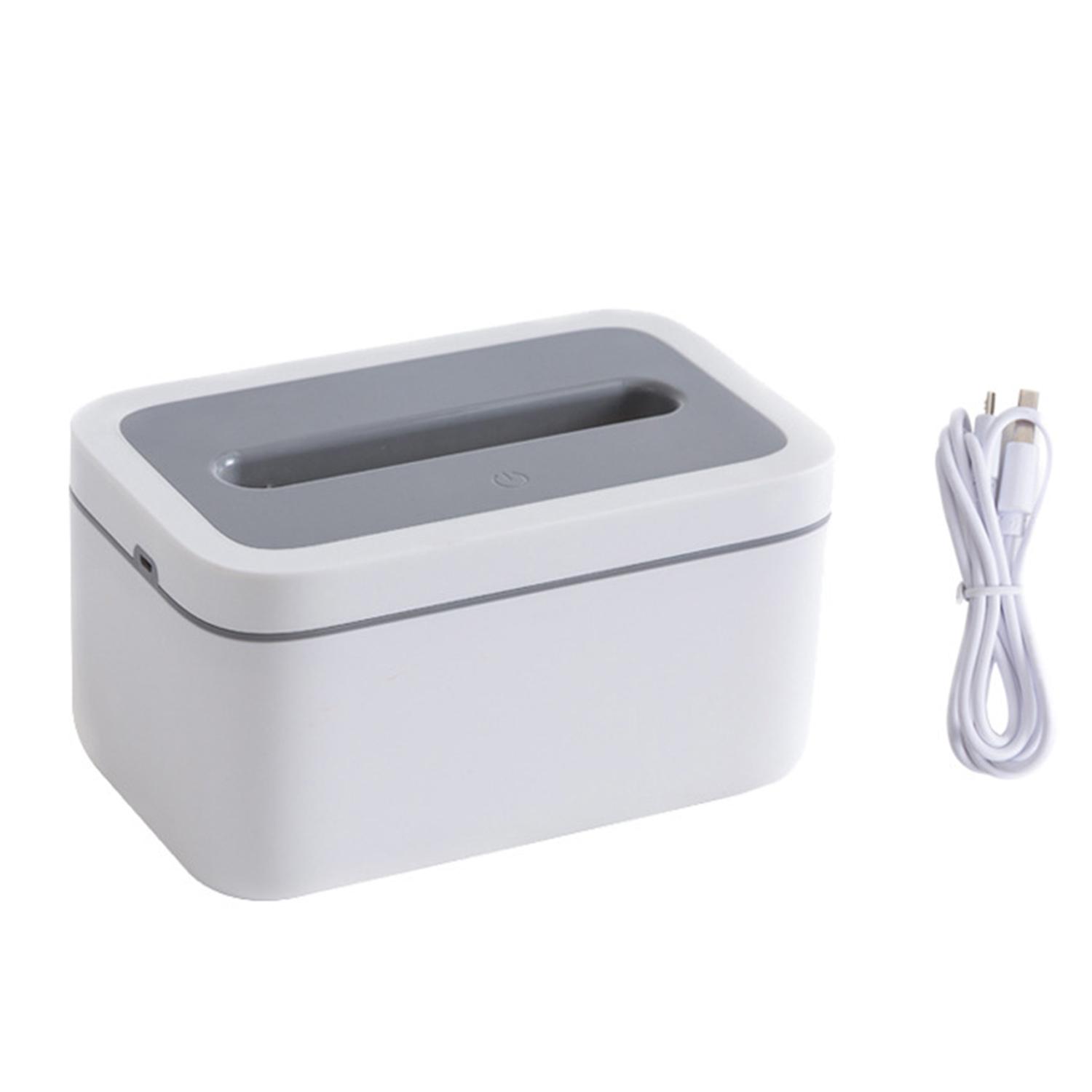 Đèn ngủ cảm ứng với ánh sáng LED để đầu giường kết hợp với hộp đựng khen giấy có thể sạc USB