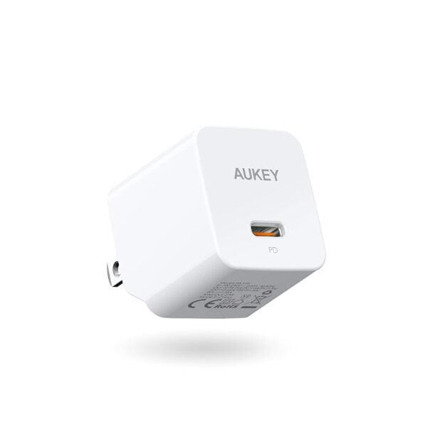 Củ Sạc Nhanh Aukey PA-Y30S (GaN 30W) 1 Cổng USB-C Siêu Nhỏ Gọn - Hàng Chính Hãng
