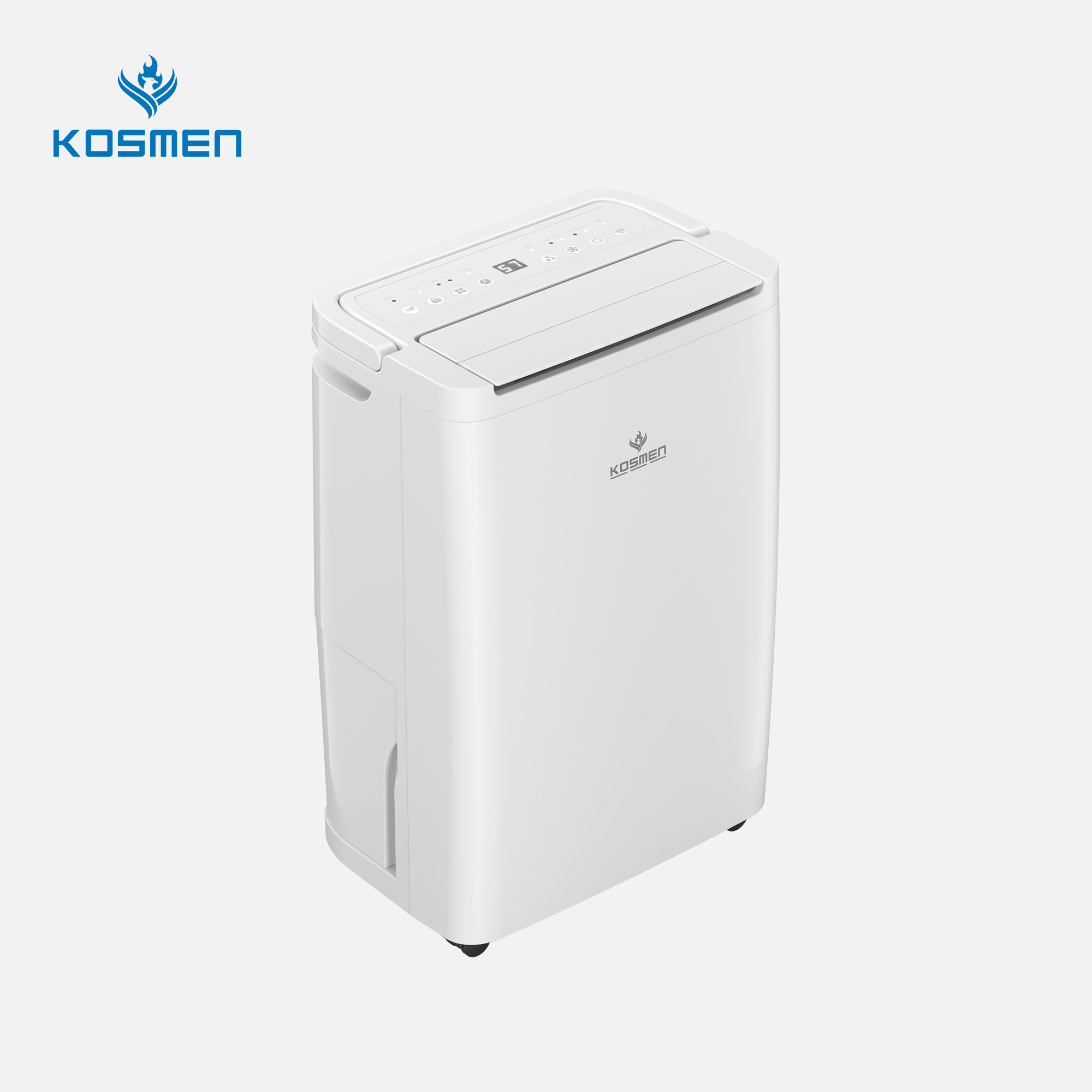 Máy Hút Ẩm Dân Dụng Kosmen KM-12W – 12L/Ngày, Vận Hành Êm Ái, Có Wifi &amp; Sấy Quần Áo – Phòng 40m2 - Hàng Chính Hãng, Bảo Hành 2 Năm