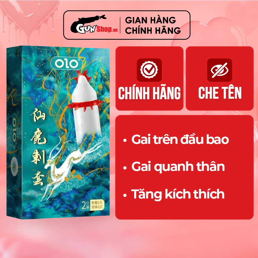 Bao cao su OLO Nai - Gai đầu - Hộp 1 cái + 1 bi silicon