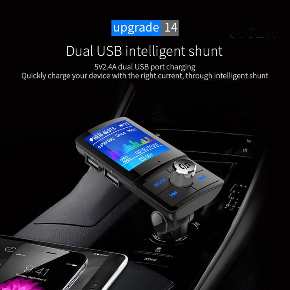 Máy Nghe Nhạc Qcd_T43 Trên Xe Hơi Kết Nối Bluetooth Qc3.0 Và Phụ Kiện