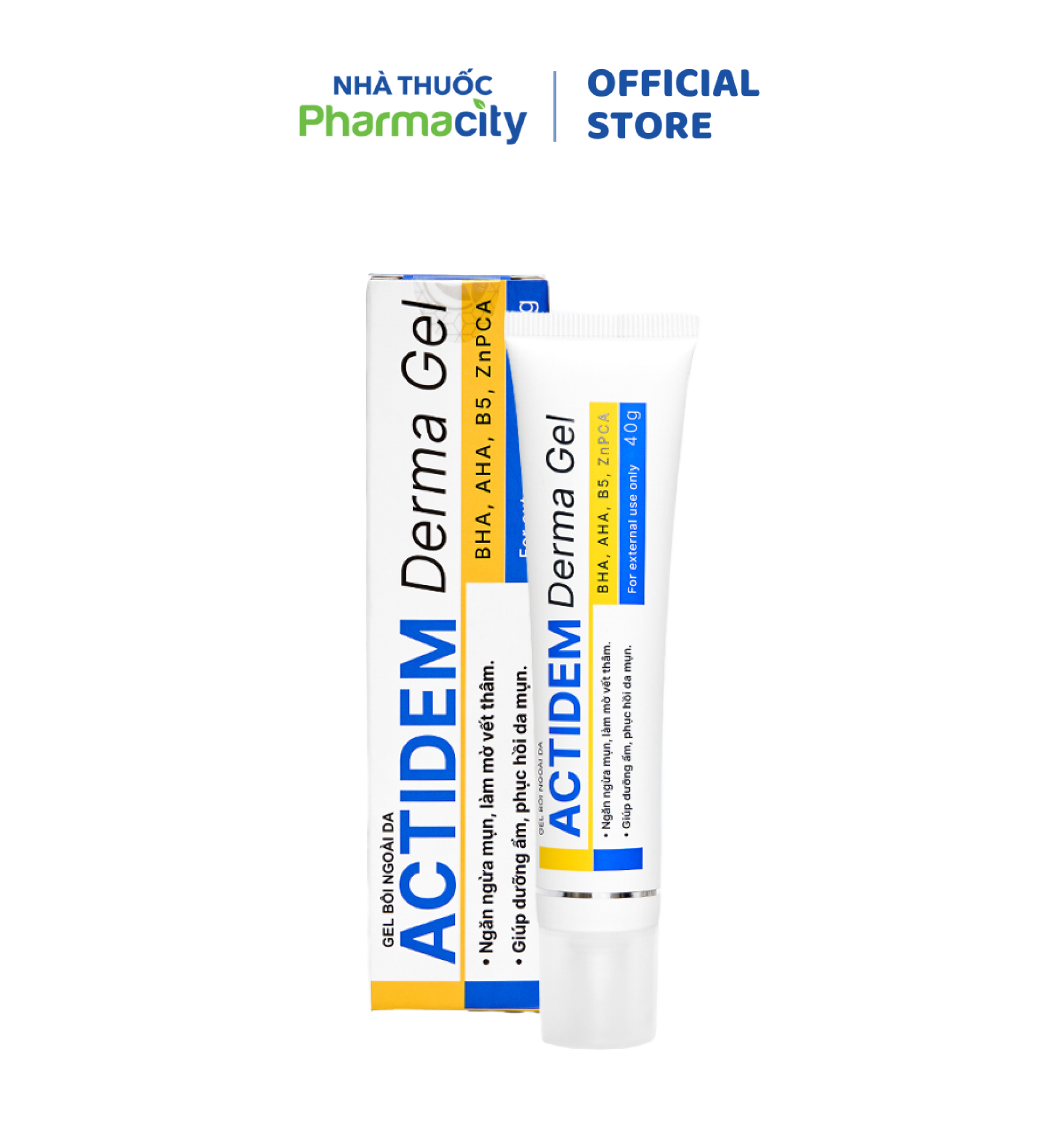 Actidem Derma Gel Ho Tro Ngan Ngua Mun, Lam Mo Vet Tham (40g/tuyp)