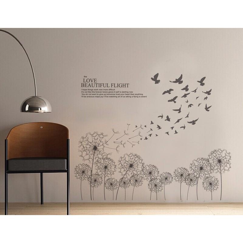 Decal dán tường cho bé hình hoa bồ công anh
