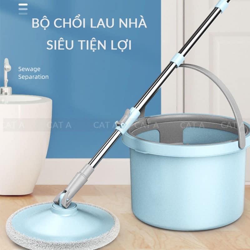 CHỔI LAU THÔNG MINH PARROT XOAY 360 TÁCH NƯỚC BẨN VÀ NƯỚC SẠCH/ CHỔI LAU NHÀ TỰ VẮT KIỂU NHẬT