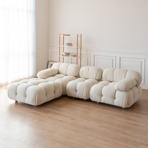 Camaleonda Sofa - Set 2 ghế đơn có tay+1 Ghế nhỏ+1 Đôn lớn - Chất Bông Tuyết