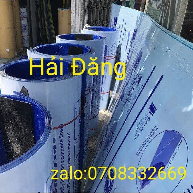 ( Khổ cao 1,22m x Dày 8 zem) TÔN NHỰA PHẲNG POLY LẤY ÁNH SÁNG MÀU XANH TRONG SUỐT ( LOẠI 1)