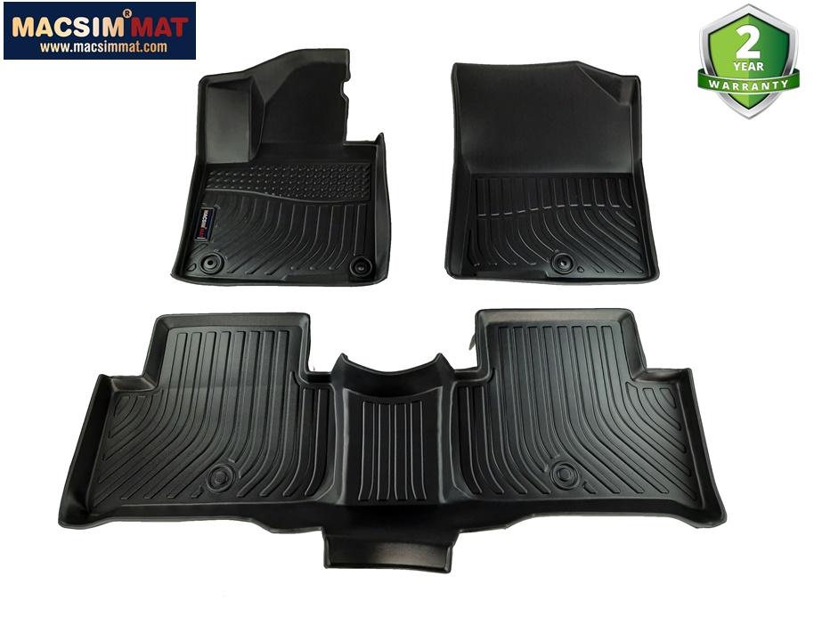 Thảm lót sàn xe Kia Sorento 2021- Nhãn hiệu Macsim chất liệu nhựa TPV cao cấp màu đen