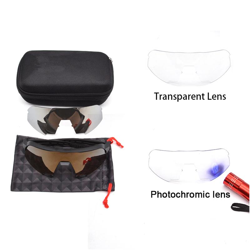 S3 Kính Xe Đạp Kính Đi Xe Đạp Photochromic Kính Mát Xe Đạp S2 UV400 Phân Cực Kính Mắt Nam Nữ Đi Xe Đạp Kính Color: 8 Lenses Color: Transparent 3 lens