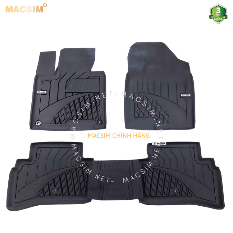 Thảm lót sàn ô tô nhựa TPE Silicon KIA Sportage 2022 + Black Nhãn hiệu Macsim