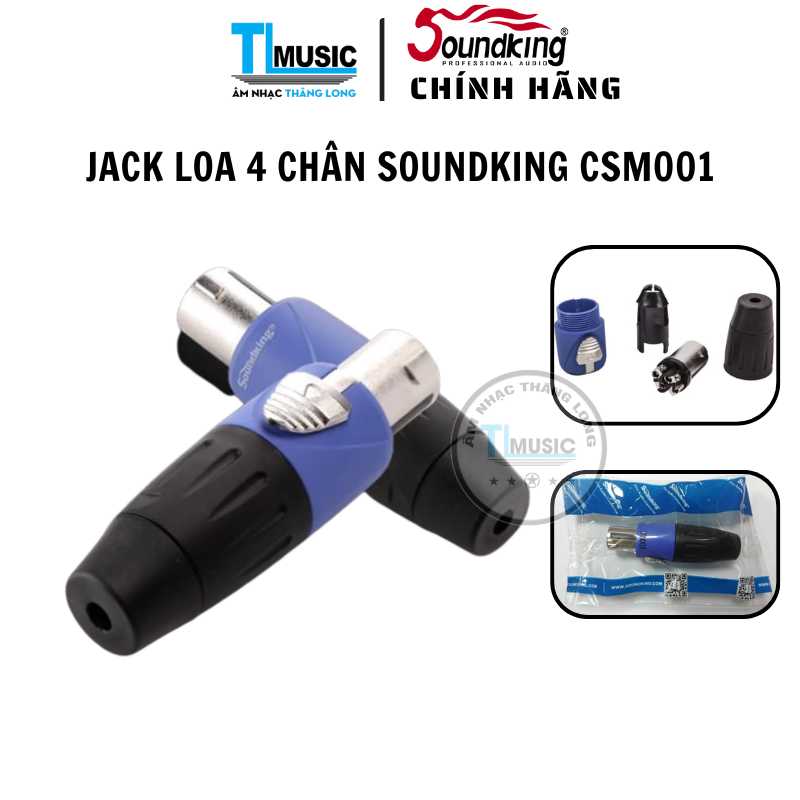 Soundking CSM001 - Giắc Cắm Loa 4 Chân Jack Đầu Nối Dây Loa, Đầu Nối Ohm Của Bộ Khuếch Đại, Phích Cắm 4P-Hàng Chính Hãng