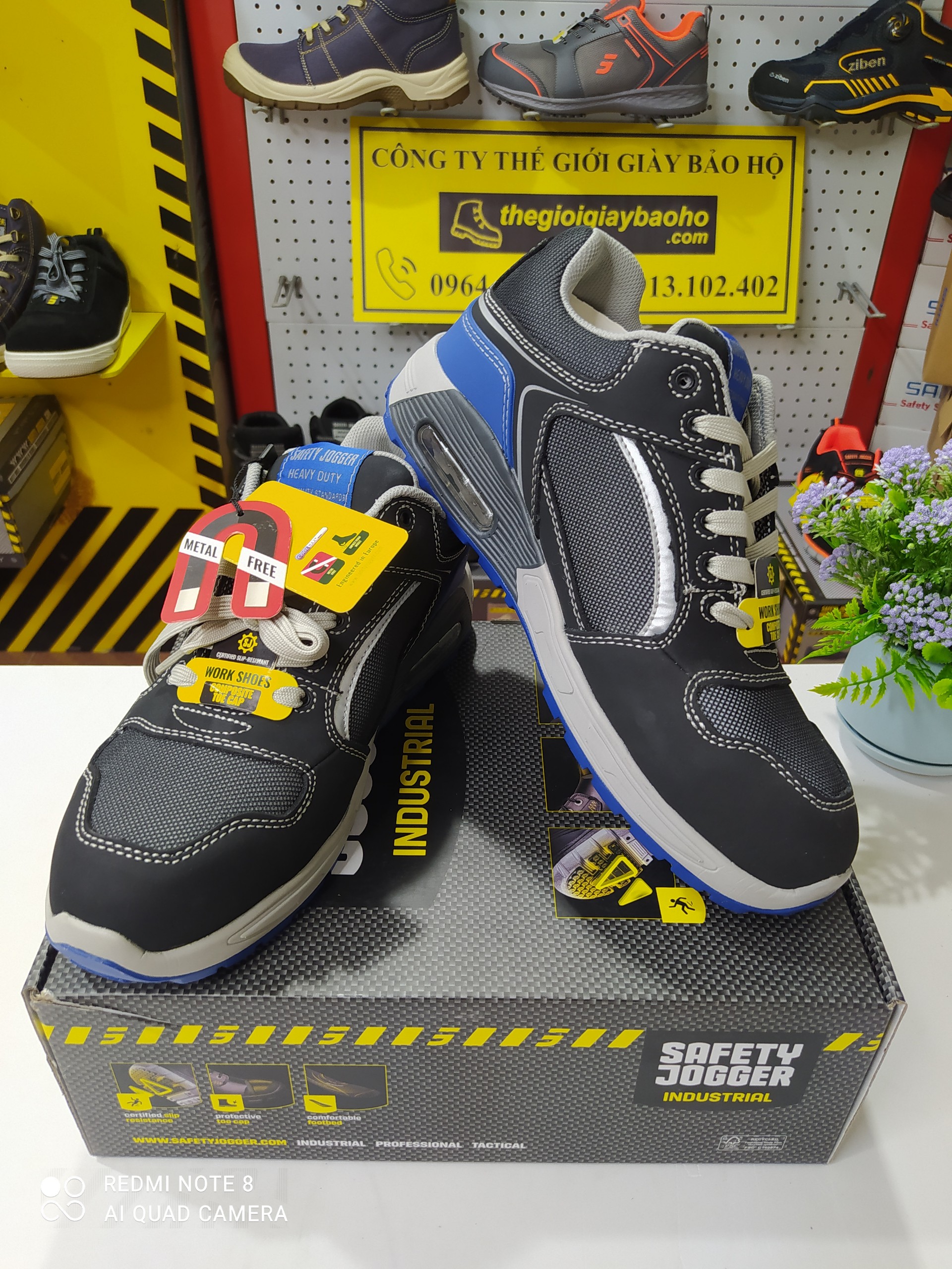 [Hàng Chính Hãng] Giày Bảo Hộ Safety Jogger Raptor, Da Chất Lượng Cao, Đế PU, Chống Trượt, Đâm Xuyên