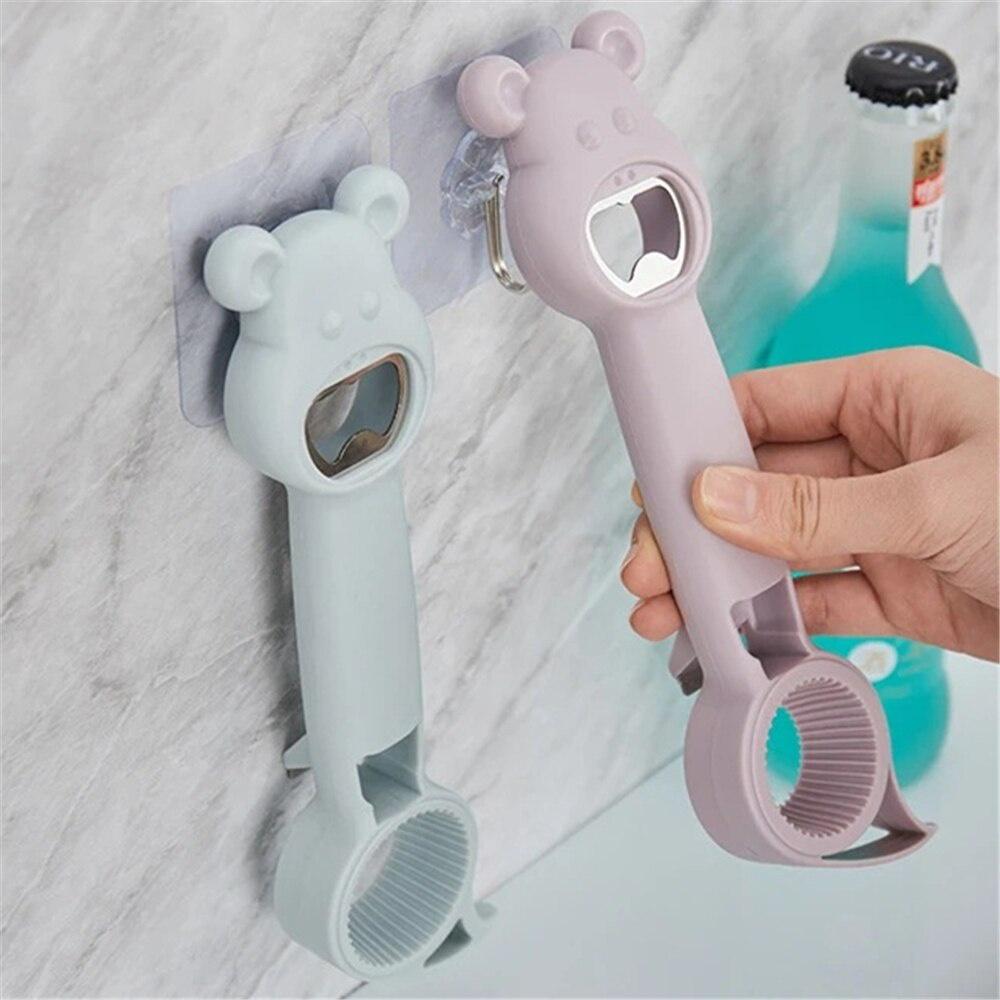 Manual Bottle Opener Multifunctional Bottle Opener Household Bottle Cap Screwing Device Beer Bottle Opener Kitchen Accessories
