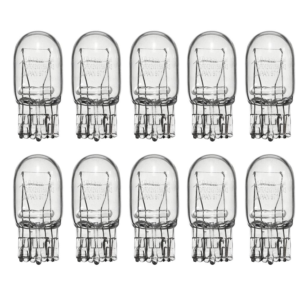 10x T20 7443 W21/5W Car Dual Filament Turn Signal Brake Light Amber Yellow