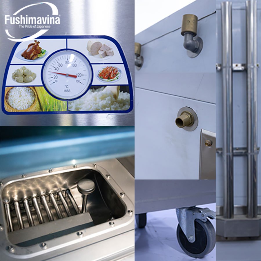 [CỬA HÀNG CHÍNH HÃNG] Tủ cơm dùng gas và điện 6 khay