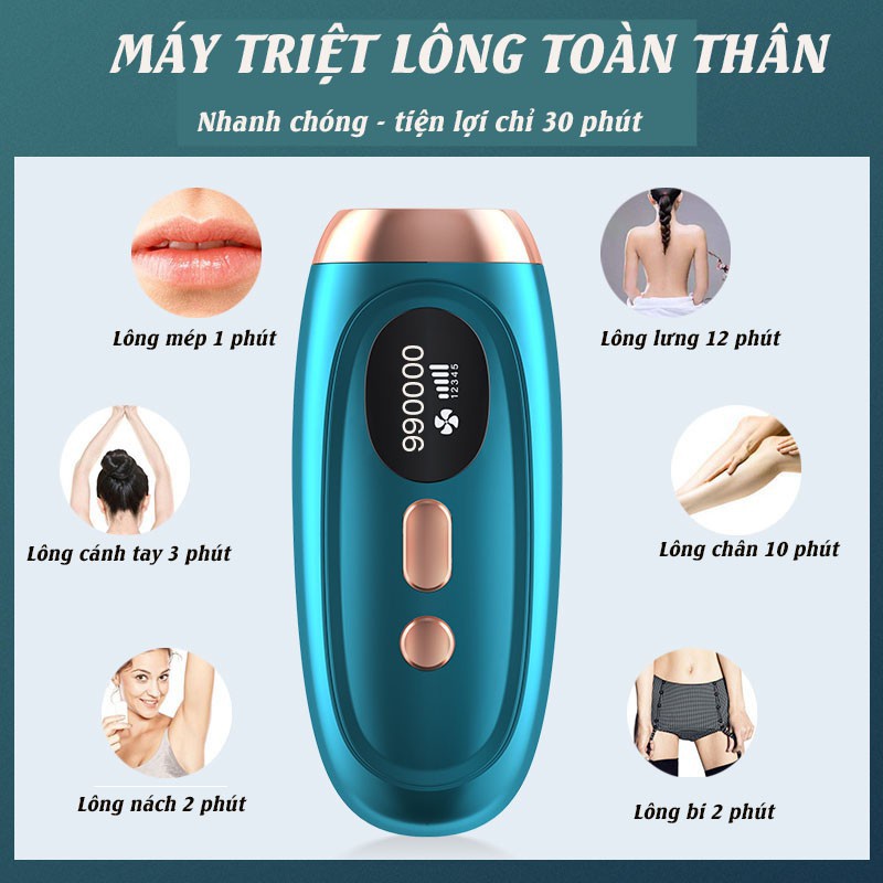 Máy triệt lông vĩnh viễn mini cầm tay vô hạn xung chính hãng chức năng triệt lông IPL tẩy lông tay chân