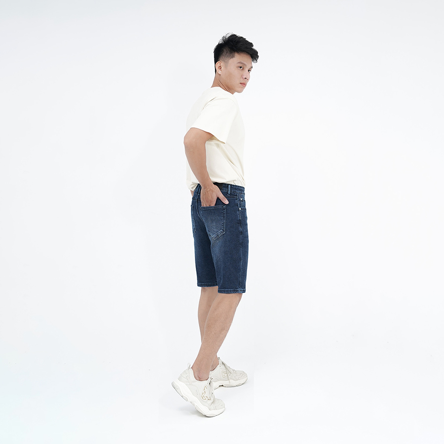 Quần Short Jeans Nam Cao Cấp HUNTER X-RAYS Form Slimfit Thun Màu Xanh Đẹp S67