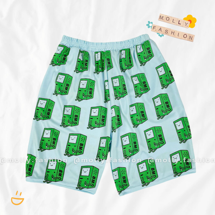 Quần Short lửng Cartoon Unisex QUẦN ĐÙI HOẠT HÌNH NHIỀU MẪU 1 nam nữ Freesize Molly Fashion