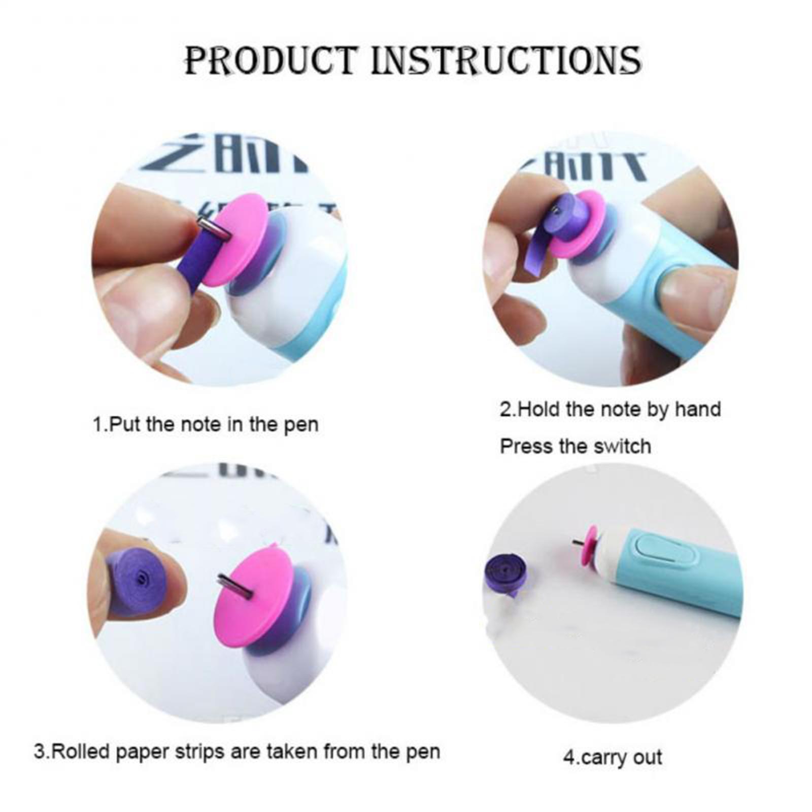 Electric Quilling Pen Slotted Tool for Origami Card Making Scrapbooking