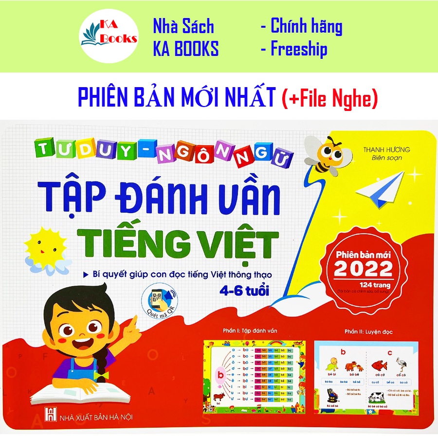 Tập Đánh Vần Tiếng Việt Kèm File Nghe Quét Mã QR (4-6 Tuổi)