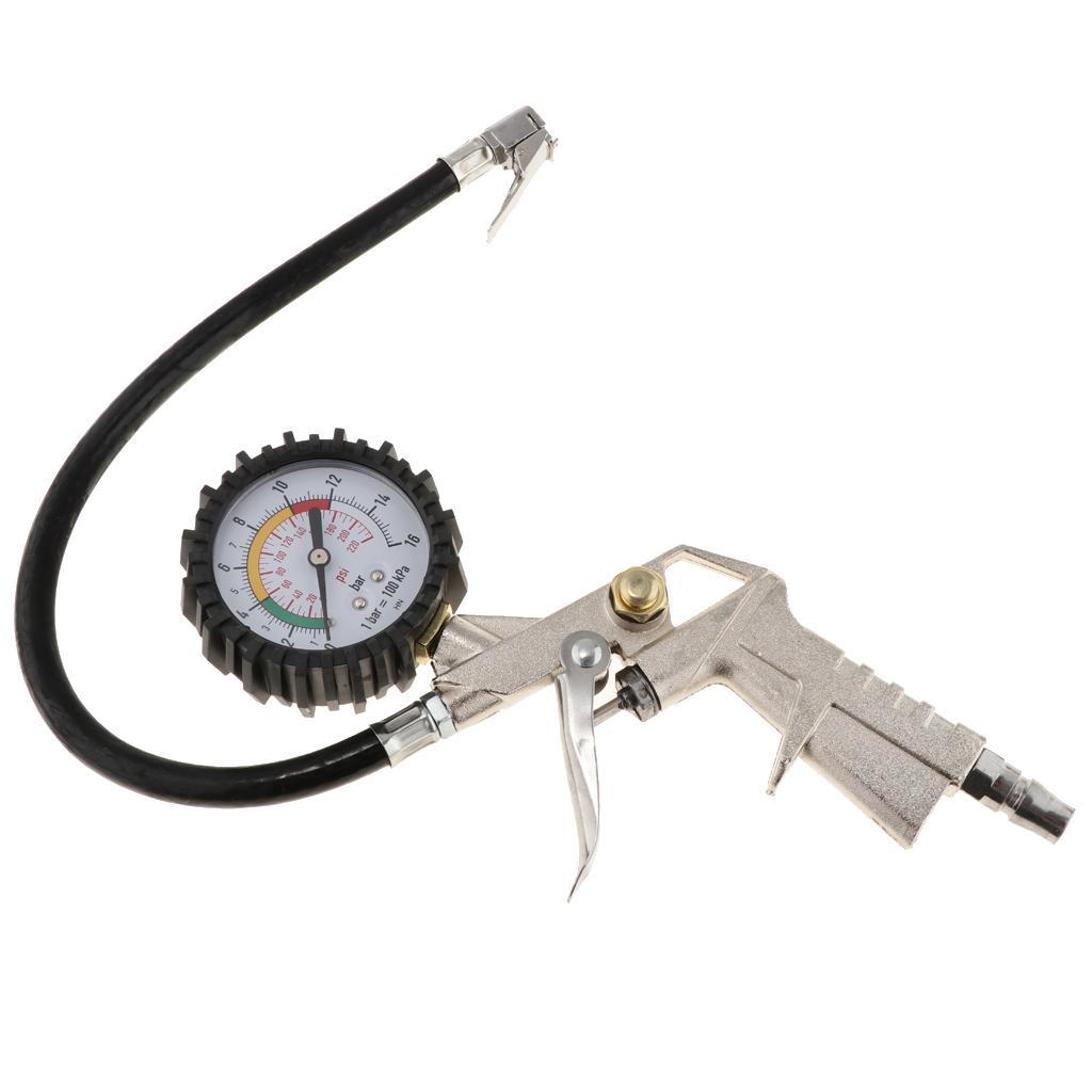 Car Truck Motorcycle Digital Air Tire Inflator Pressure Gauge Meter Tool