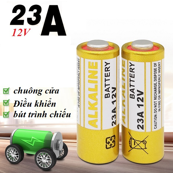 Pin dùng cho chuông cửa, điều khiển, cửa cuốn, bật lửa... cần pin 23A 12V - Hàng nhập khẩu