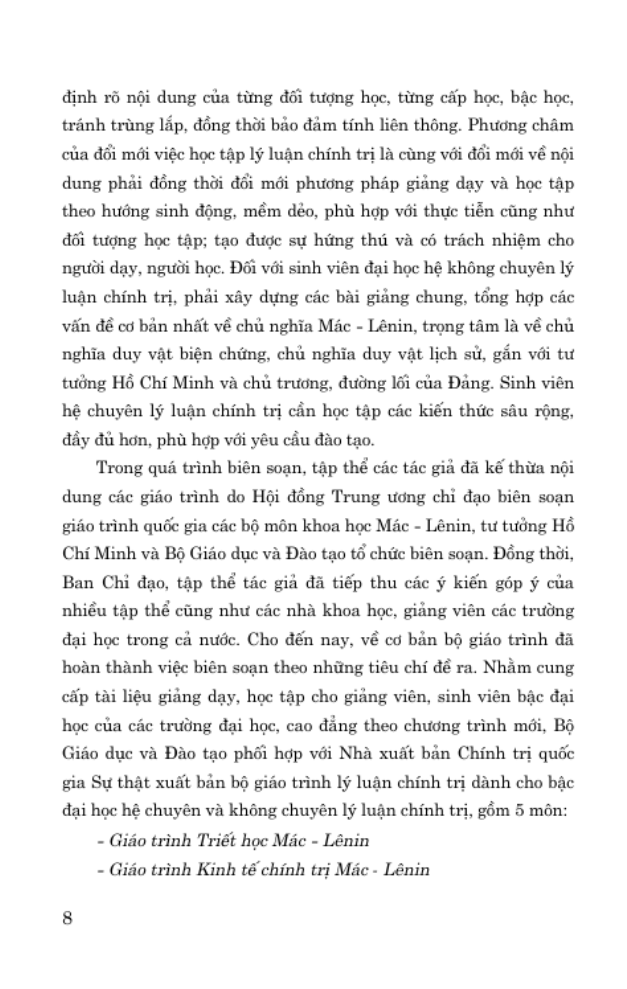 Sách - Giáo Trình Lịch Sử Đảng Cộng Sản Việt Nam (Dành Cho Bậc Đại Học Hệ Không Chuyên Lý Luận Chính Trị)