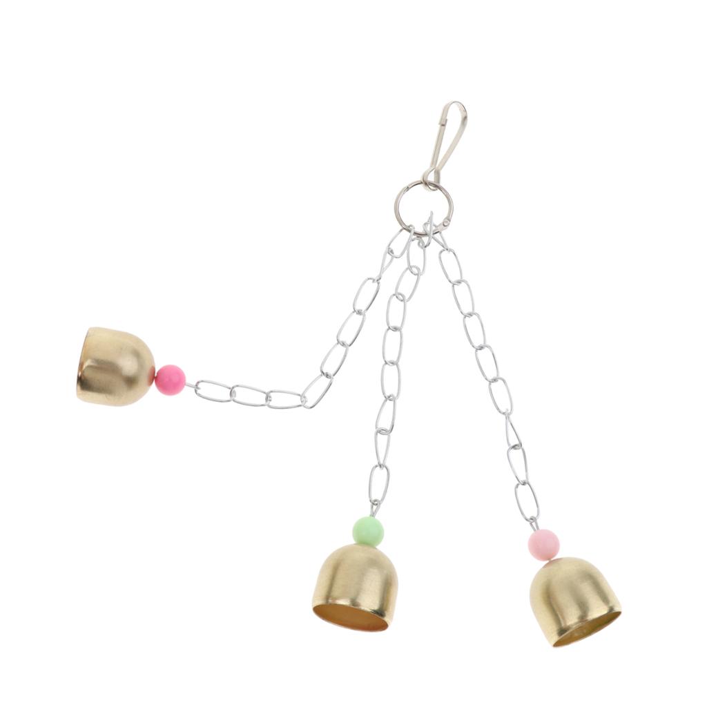 Bird Swing Toys with 3-Bells Parrot Cage Hammock Ladder Hanging Chewing Toy