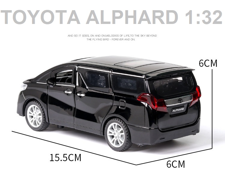 Xe Mô Hình Hợp Kim Toyota Alphard Tỉ Lệ 1:32 Đồ Chơi Quà Tặng, Trưng Bày