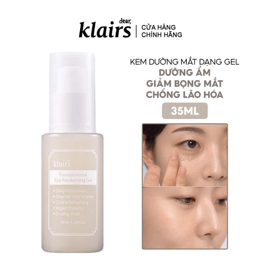 Kem dưỡng mắt dạng gel dưỡng ẩm, giảm bọng mắt, chống lão hóa Klairs Fundamental Eye Awakening Gel 35ml