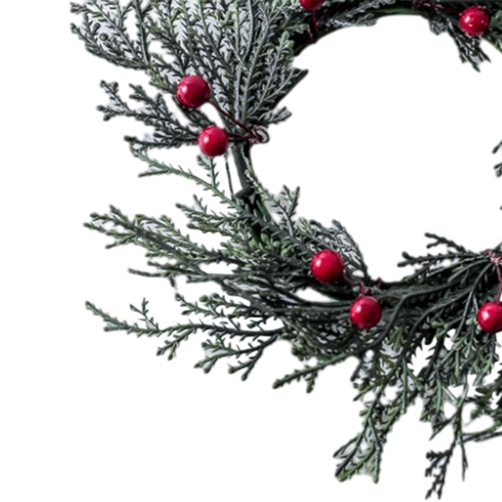 Christmas Candle Artificial Wreath Christmas Garland Candle Wreath for Living Room Fireplace Lantern Home Decor