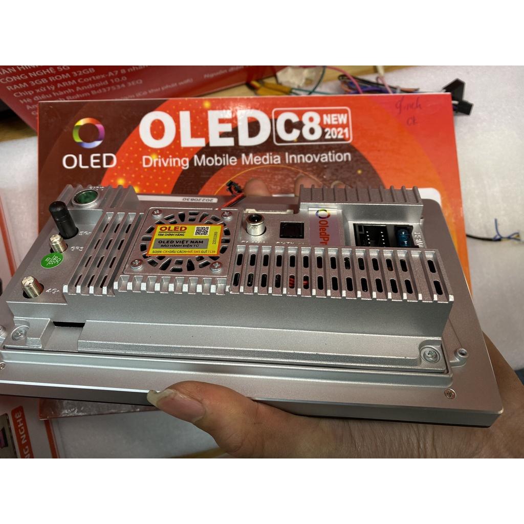 Combo màn hình OLEDPRO C8 kèm mặt dưỡng,dây nguồn cho xe HONDA CITY 2012-2013