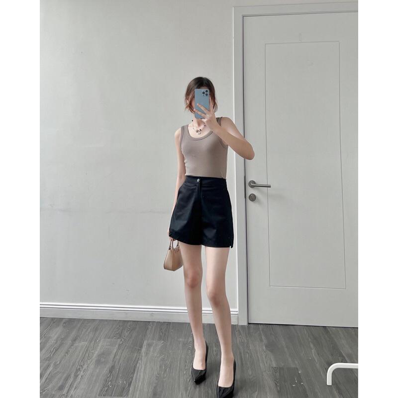 Áo tank top nữ croptop sát nách 3 lỗ a238702 germe