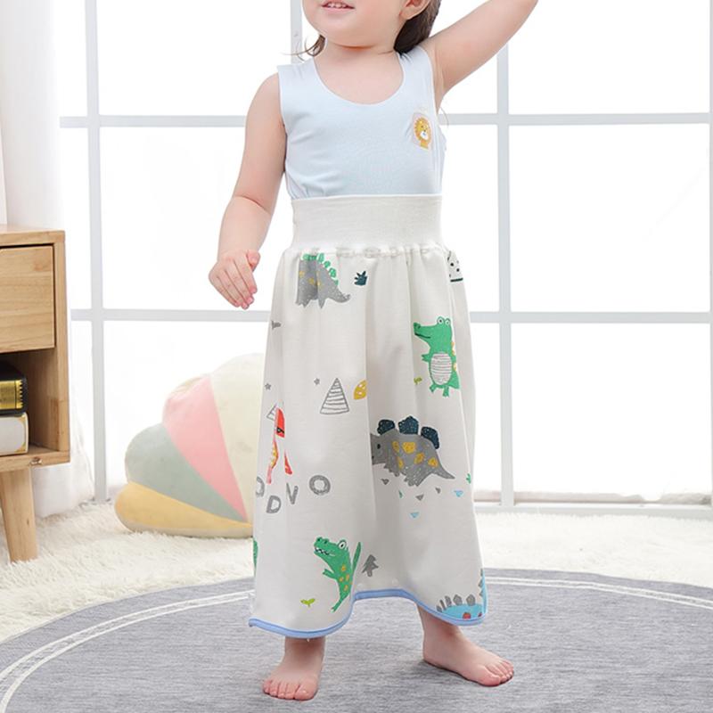 Tã váy bằng vải cotton chống thấm nước có thể giặt sạch tiện lợi cho bé gái