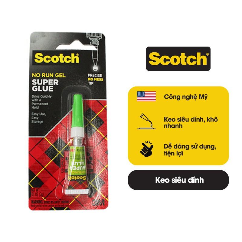 Keo dán đa năng Scotch 3M siêu dính, siêu bền, keo trong suốt tính thẩm mỹ cao, keo loãng mau khô, dễ sử dụng AD113