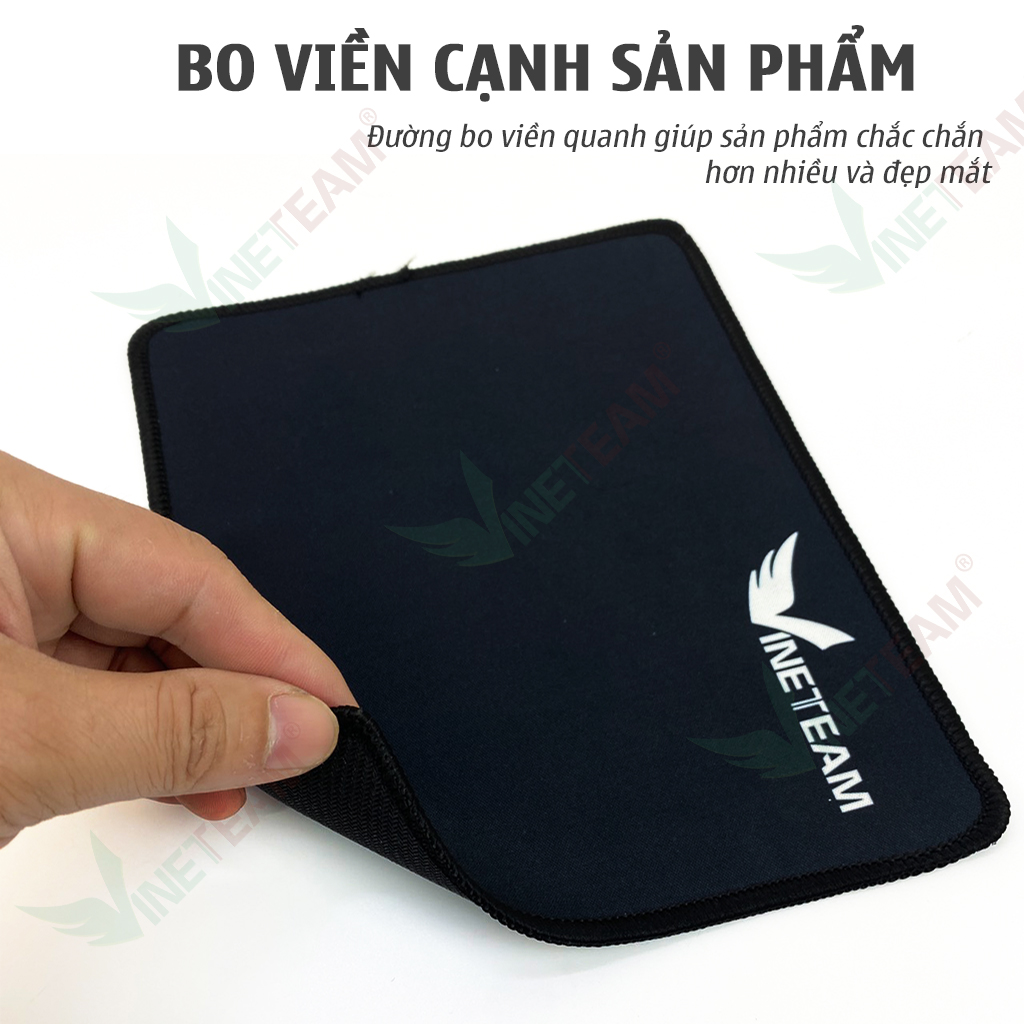 VINETTEAM Miếng lót chuột - Bàn di chuột V1 chơi game Mouse pad hình chữ nhật  21,5 x 17,5 cm  bo viền dày 3 li -  hàng chính hãng