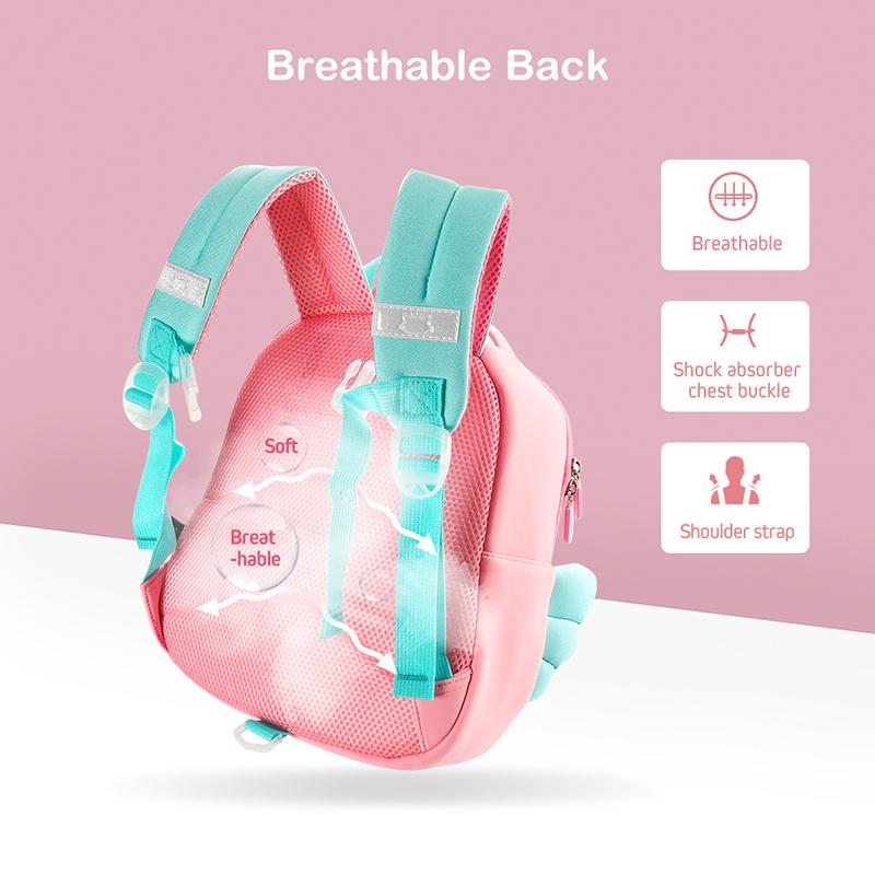 Cocomilo 3D Hoạt Hình Kỳ Lân Trẻ Em Học Kawaii Mềm Mại Hồng Kỳ Lân Dễ Thương Mẫu Giáo Ba Lô Tập Đi Cho Bé Túi Trẻ Em Quà Tặng