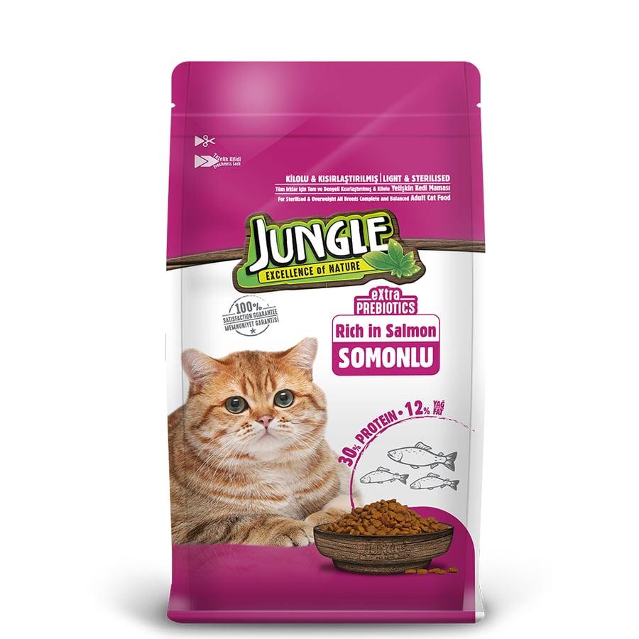 Thức Ăn Cho Mèo Triệt Sản Jungle Sterilised Cat Salmon - Xuất Xứ Thổ Nhĩ Kỳ