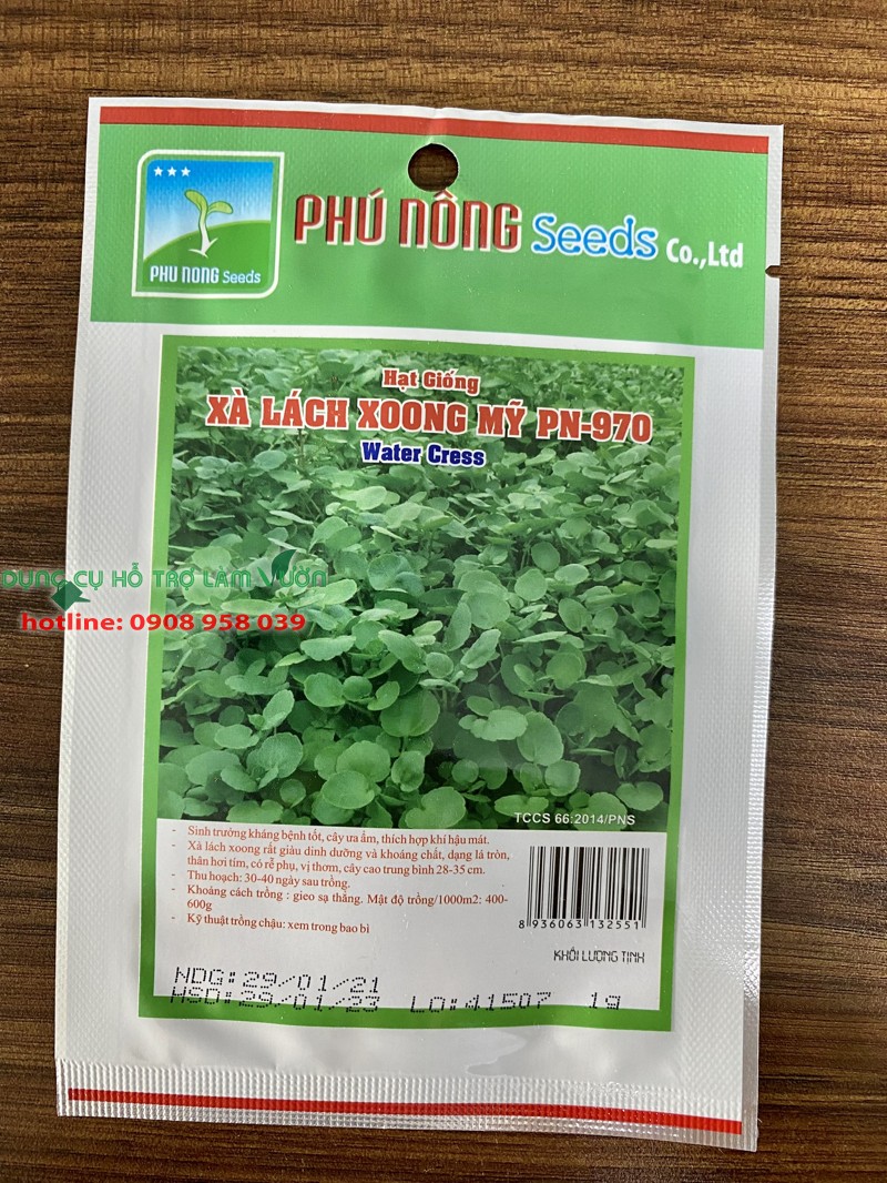 HẠT GIỐNG CẢI XOONG PHÚ NÔNG 1 GRAM