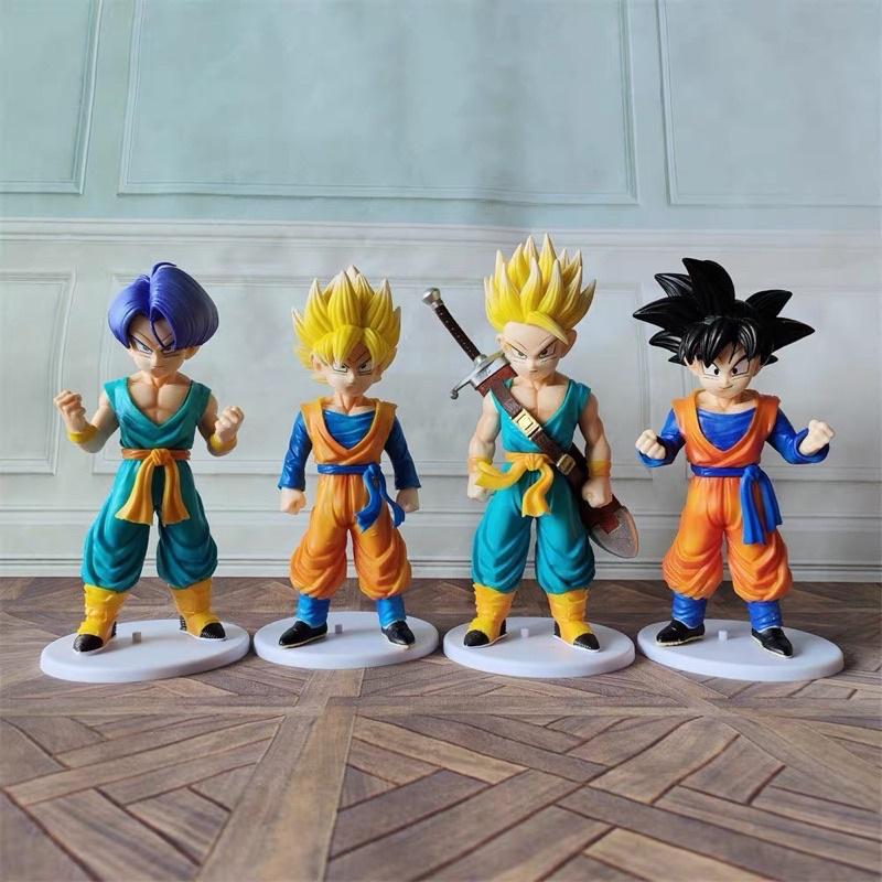 Mô Hình Dragon Ball Trunks Sun Wutian Wukong Yamu Tea Tea Godu làm bằng tay trang trí để bàn