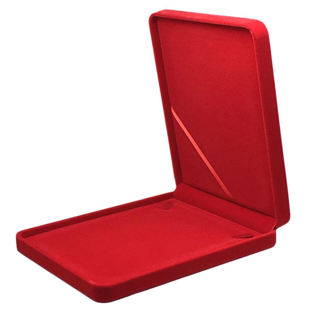 Fashion Velvet Necklace Box Case Tray Portable Jewelry Storage Organizer