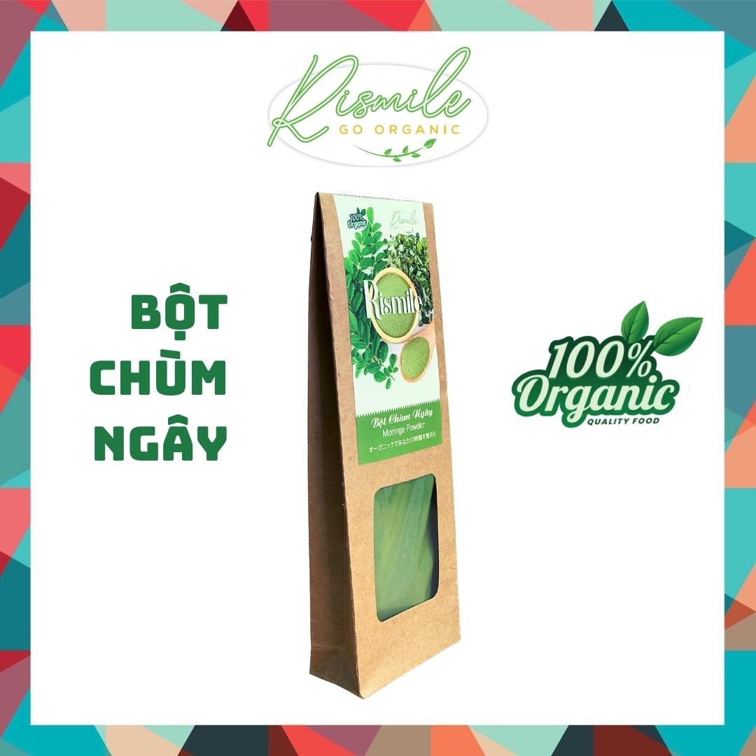 Bột chùm ngây hữu cơ nguyên chất Rismile 35 gram, Bột đắp mặt, Bột gia vị, Bột dinh dưỡng cho bé