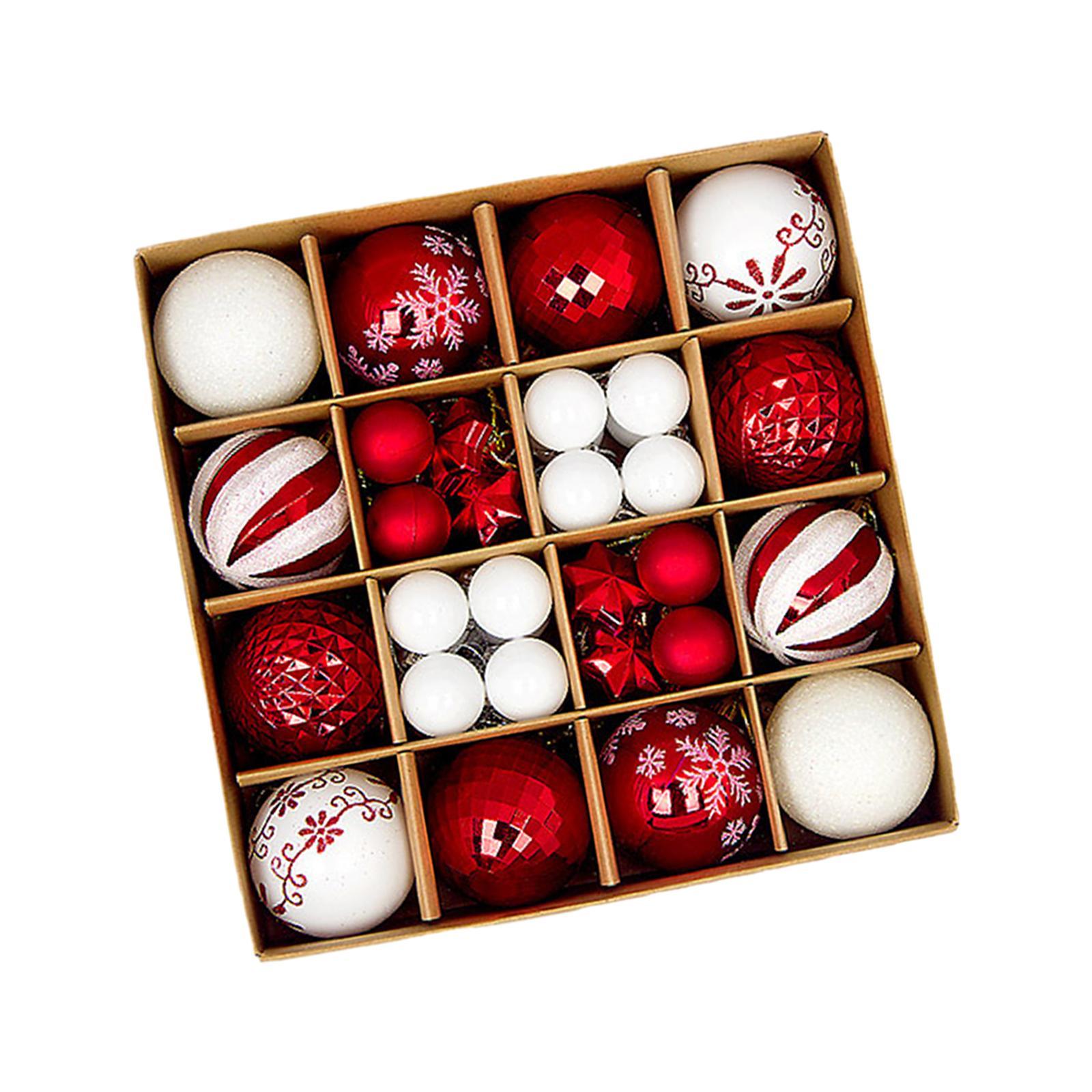 44x Christmas Balls Ornaments Christmas Tree Hanging Decoration for Birthday