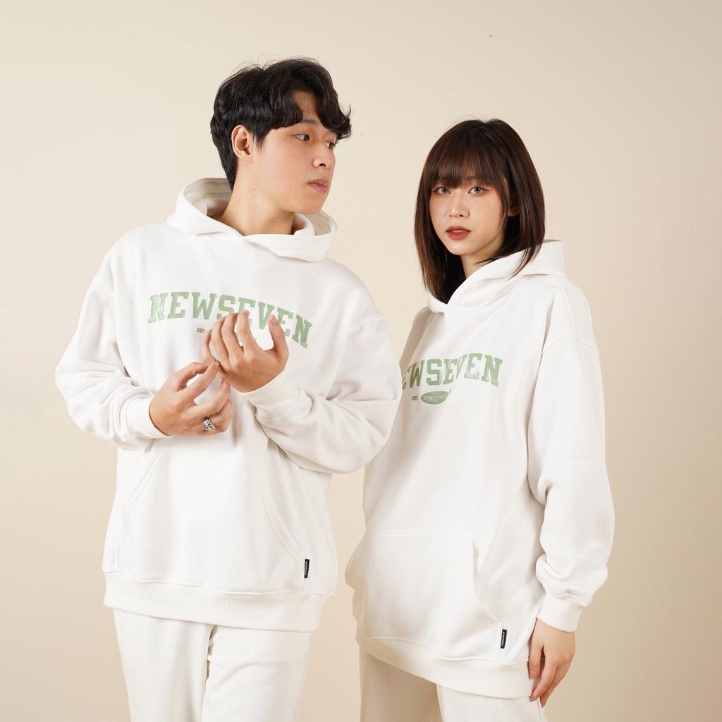 Áo hoodie nỉ bông N7 NEWSEVEN basic nam nữ form rộng thu đông Local Brand