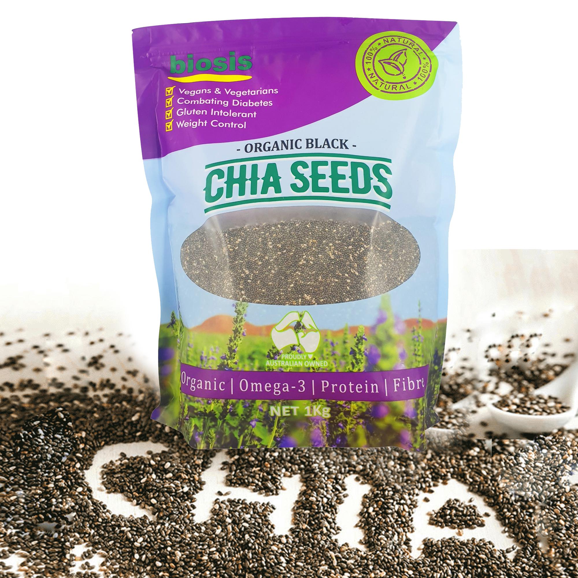 Hạt Chia Đen Biosis Úc 1Kg