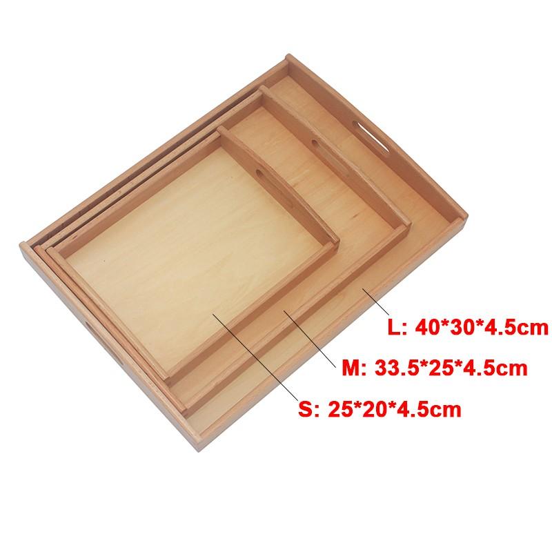 Khay gỗ đựng giáo cụ Montessori 30x40cm